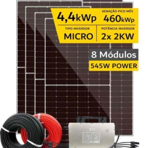 Kit Solar On-Grid 400 kWh/mês