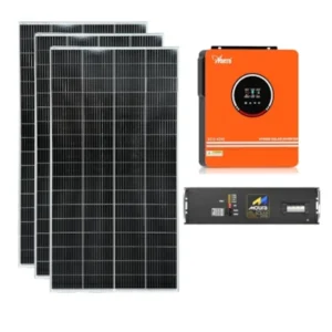 Loja kit solar 122kwh/mês inversor anern evo 4,2kw 24v e bateria lítio moura